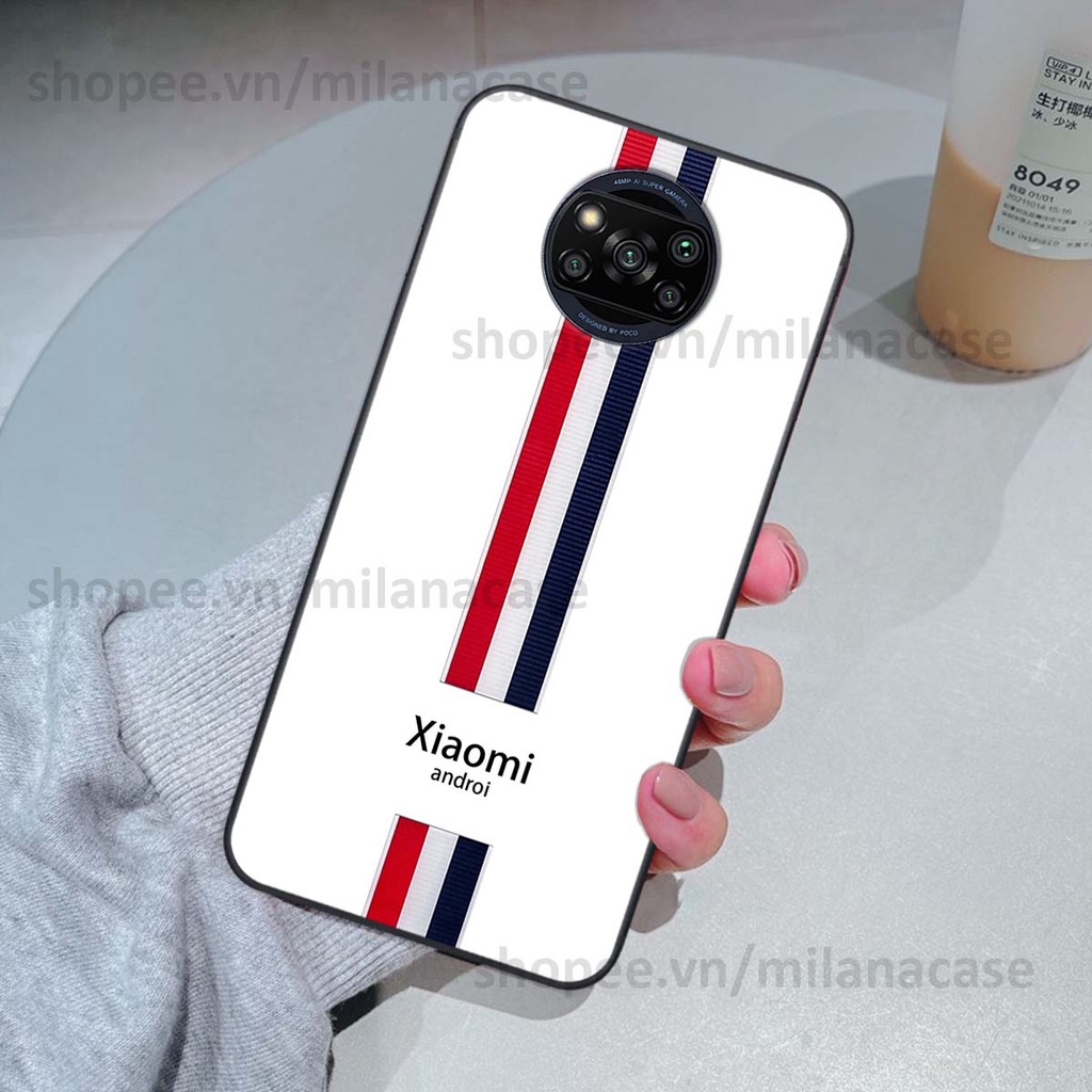 Ốp Xiaomi Poco X3 / Poco X3 Pro in giả da phong cách thể thao, cá tính, thời trang