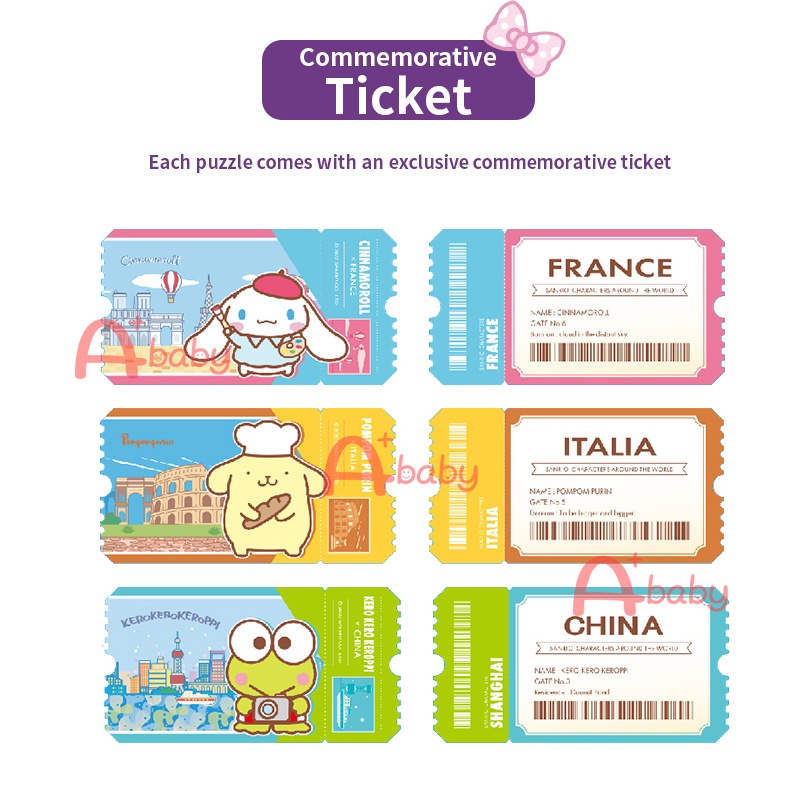 Sanrio 3D đồ chơi xếp hình Mô Hình Lắp Ráp Nhân Vật （Hello Kitty / My Melody / Cinnamoroll / Kuromi / Pom Purin / Keroppi）