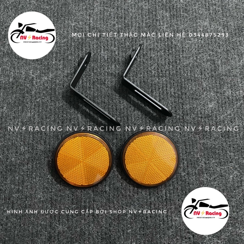 Mắt mèo sau bảng số kèm pas ( phản quang )