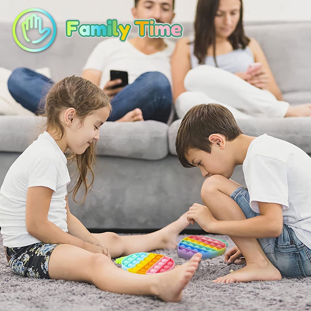 Đồ Chơi Giảm Căng Thẳng Bằng Silicon Màu Cầu Vồng