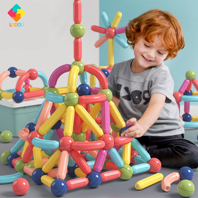 Bộ Đồ Chơi Xếp Hình Nam Châm 3D 88 Chi Tiết Cho Bé