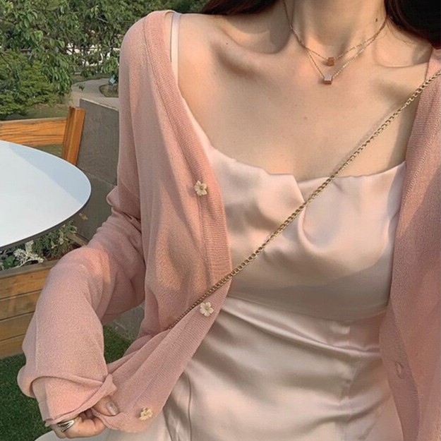 NZN Áo khoác cardigan dệt kim tay dài thiết kế xinh xắn trẻ trung cho nữ