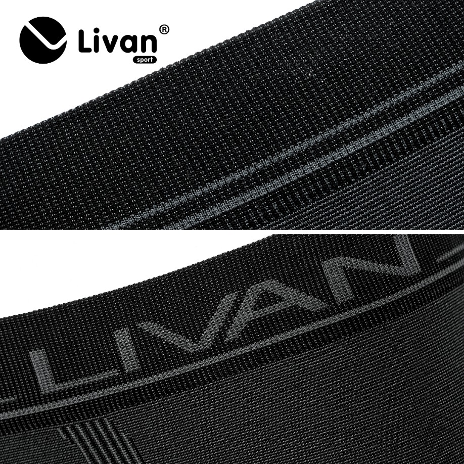 Quần Sịp Đùi Sợi Bamboo Kháng Khuẩn Livan Sport Màu Đen
