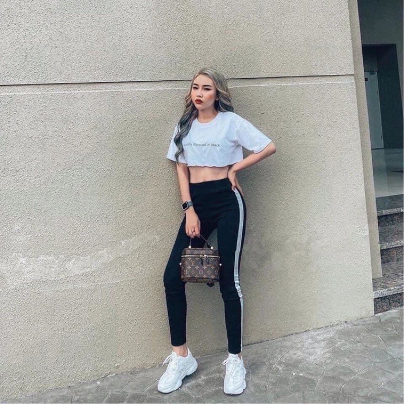 Legging Dài 01 Sọc - Hàng chuẩn thun Thái