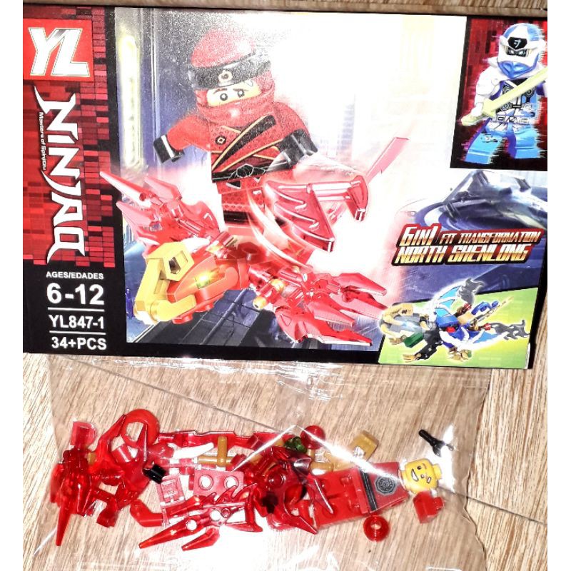 Lắp ráp 1 hộp LegoNinja Kỳ Lân 847 có nhiều chi tiết
