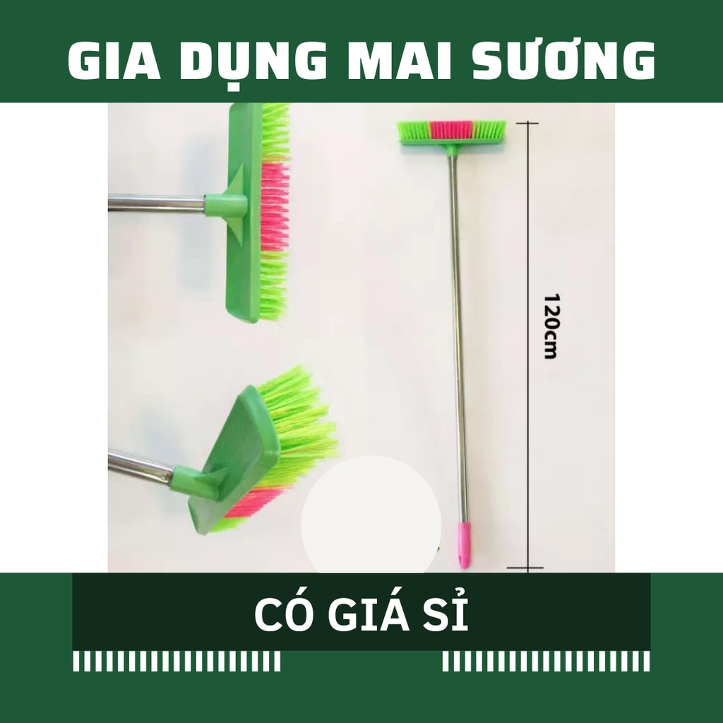 [Giá Sỉ] Cây chổi cước chà sàn nhà tắm INOX 120cm