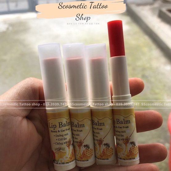 Son dưỡng ẩm thỏi Lip Balm,dưỡng kích màu môi  có màu hương thơm tự nhiên dễ chịu-Handmade