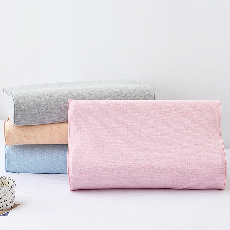 Vỏ Gối Cao Su Non Cotton Màu Trơn Thoải Mái Chất Lượng Cao Cho Bé
