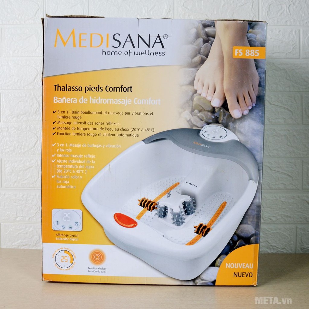 Bồn ngâm chân Medisana FS 885 Chậu ngâm chân massage thư giãn bàn chân- Hàng Đức