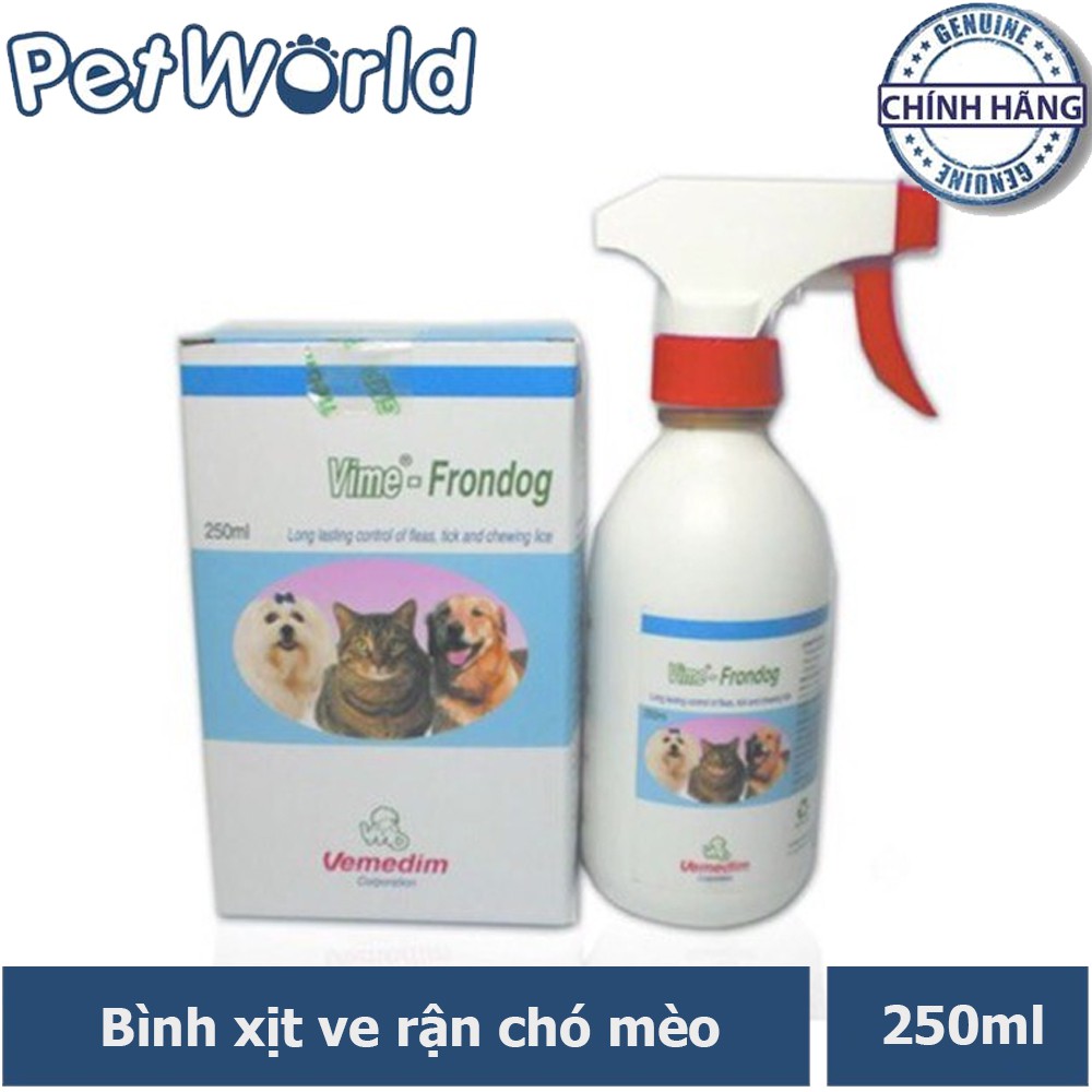 Bình xịt ve rận cho chó mèo VIME FRONDOG 250ml