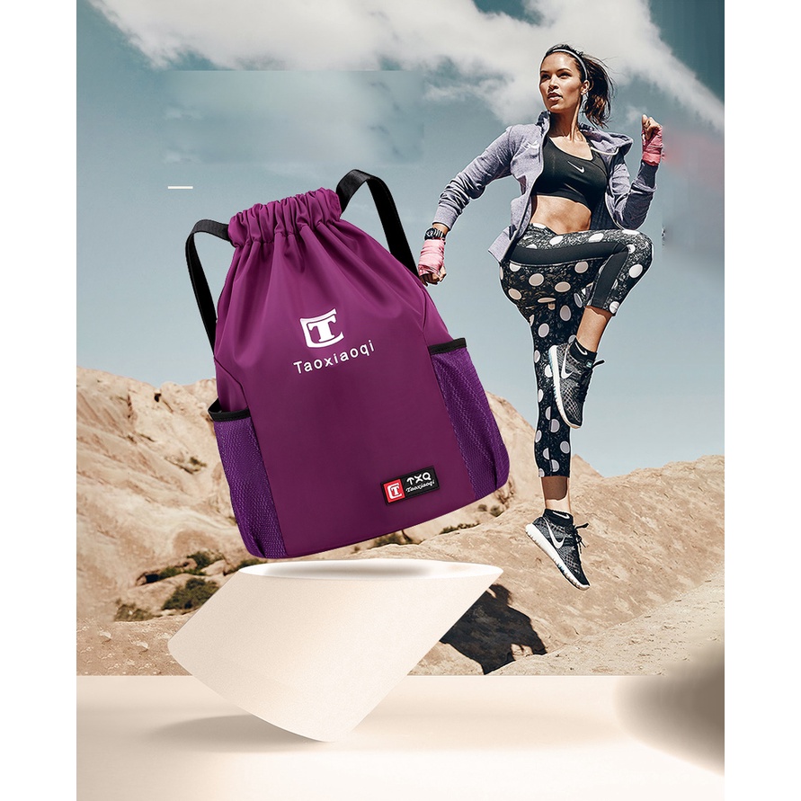 Ba Lô Dây Rút Siêu Nhẹ Sức Chứa Lớn Tiện Dụng Cho Nam Và Nữ