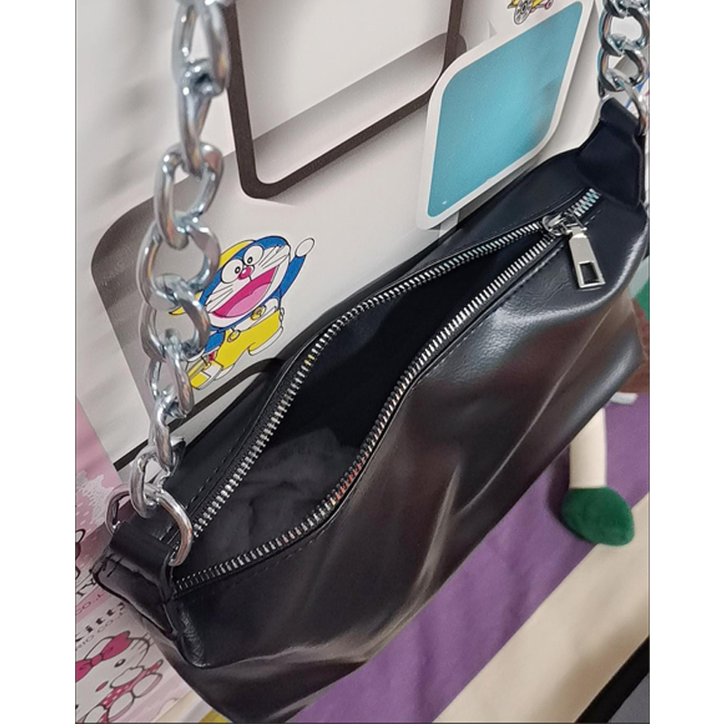 Túi xách bằng da phối dây xích thời trang cho nữ