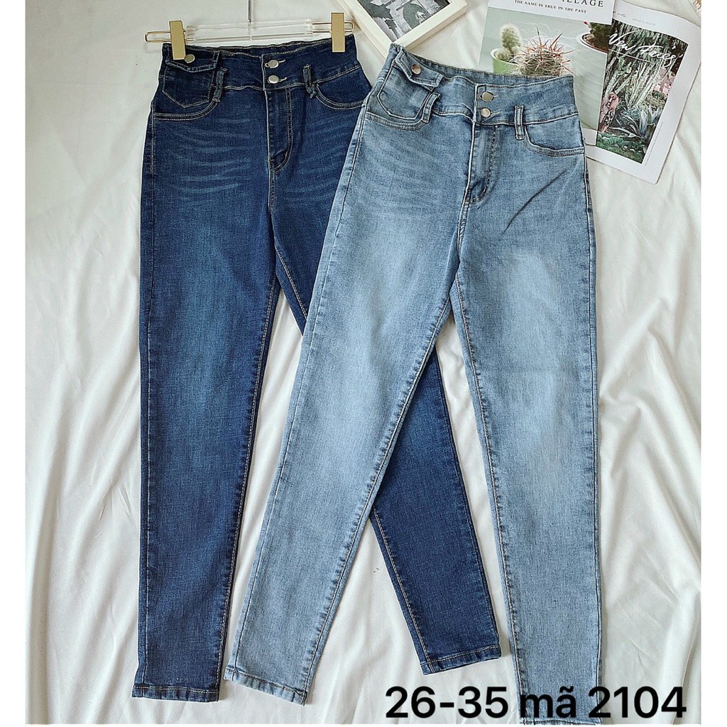 QUẦN JEAN NỮ - FREESHIP-Quần jean dài nữ cao cấp - Jean co giãn,lưng cao-#2104.Hàng VNXK-KingJean