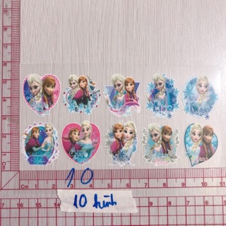 Set sticker hình ủi công chúa elsa