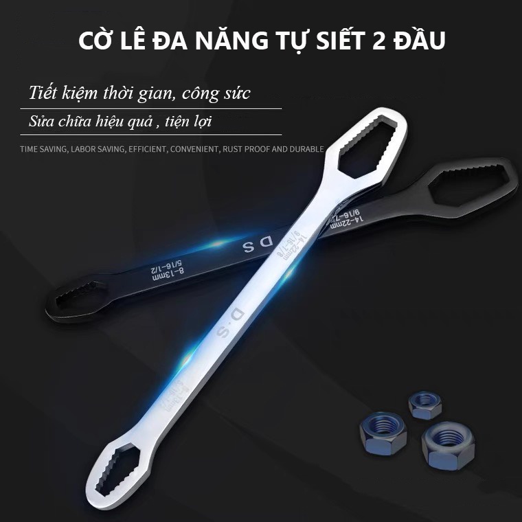 Cờ Lê Vặn Mở Đa Năng - Dụng Cụ Sửa Chữa Thay Thế Tất Cả Các Bộ Cờ Lê, Mỏ Lết Nhiều Size