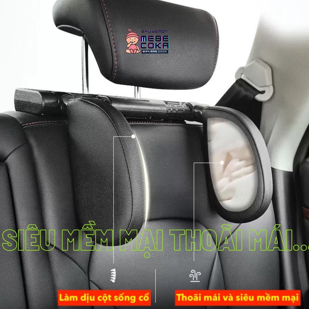 Gối tựa đầu ô tô ,xe hơi, gối tựa cổ 2 bên CAO CẤP chống mỏi cổ khi ngồi, ngủ trên xe ô tô