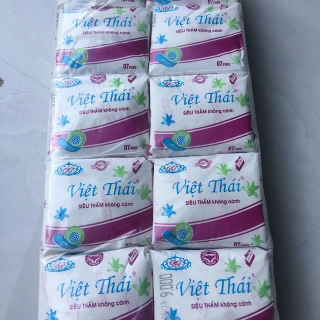 Combo 10 goi băng vệ sinh Việt Thái  siêu thấm có cánh / không cánh