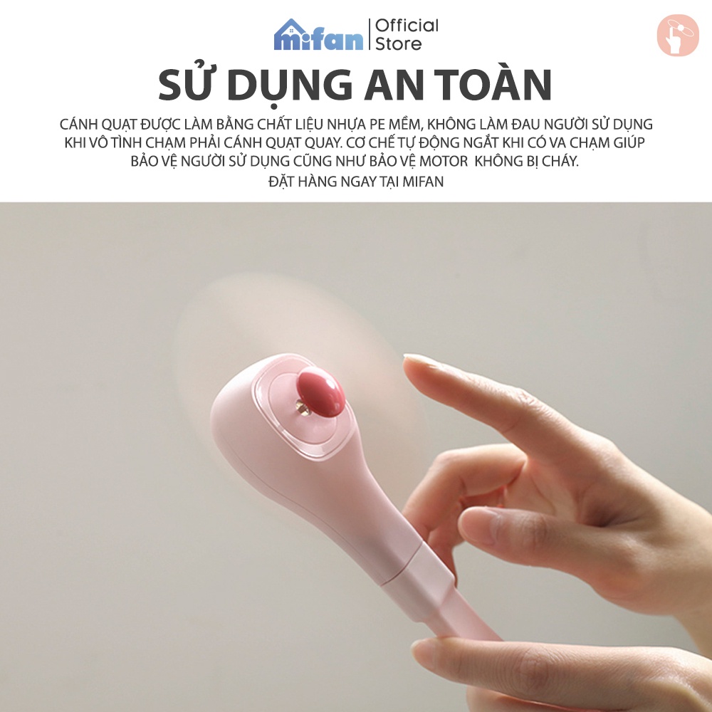 Quạt Cầm Tay Mini Đa Năng Tích Điện - Siêu Mát - Không Tiếng Ồn - HÀNG CAO CẤP