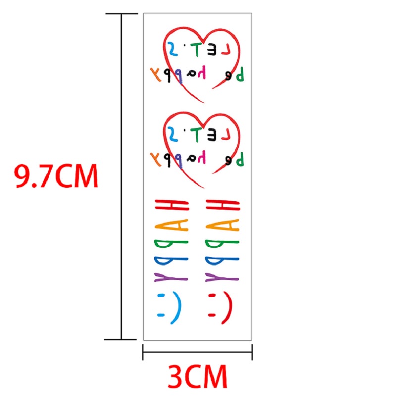 Miếng Dán Trang Trí Màu Sắc Dễ Thương Dùng Một Lần Chống Thấm Nước