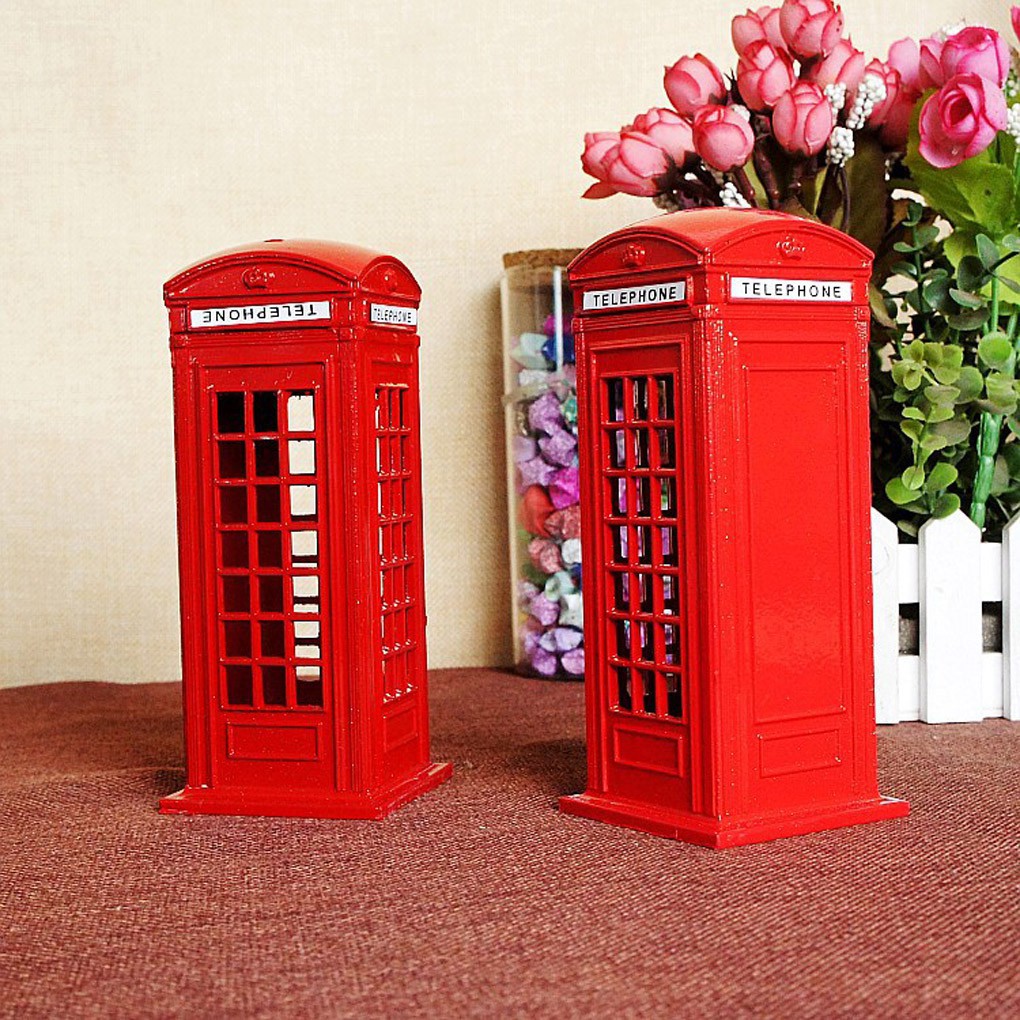 Hộp đựng tiền hình dạng bốt điện thoại kiểu Anh xinh xắn
