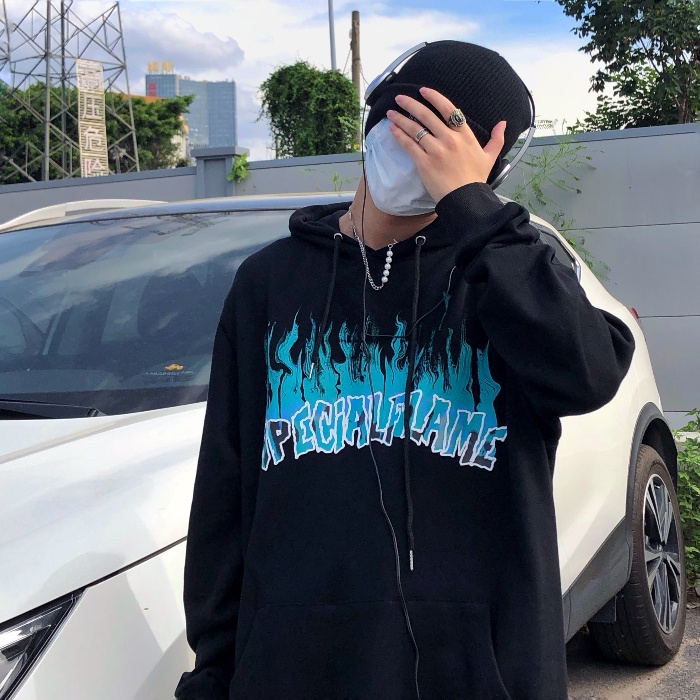 Áo Hoodie Dáng Rộng In Họa Tiết Thời Trang Dễ Phối Đồ