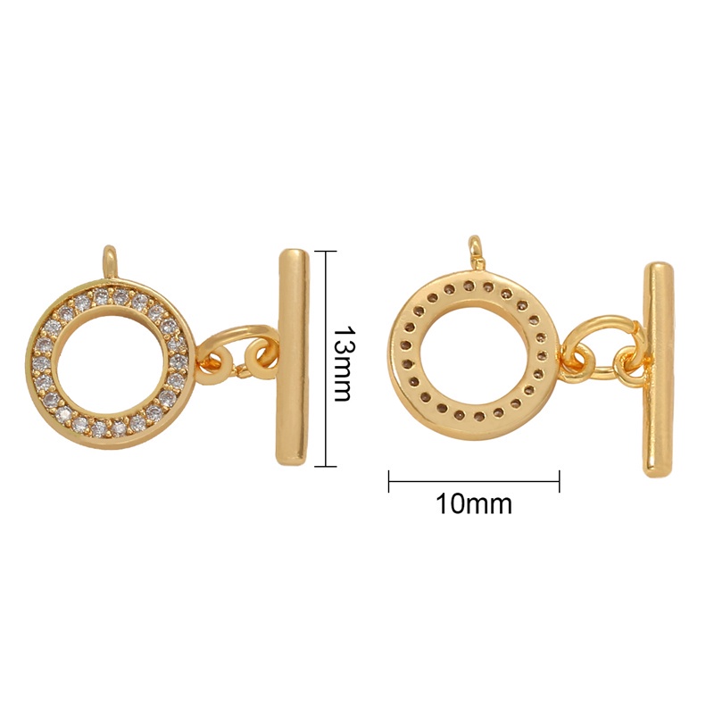 BEADIA Móc Khóa Đồng Mạ Vàng 18k Làm Trang Sức Vòng Tay