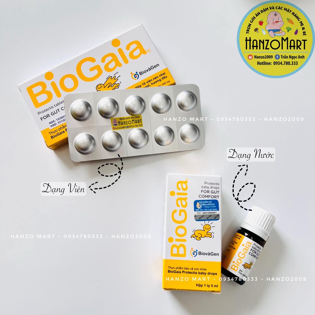 Men vi sinh Biogaia dạng viên chính hãng