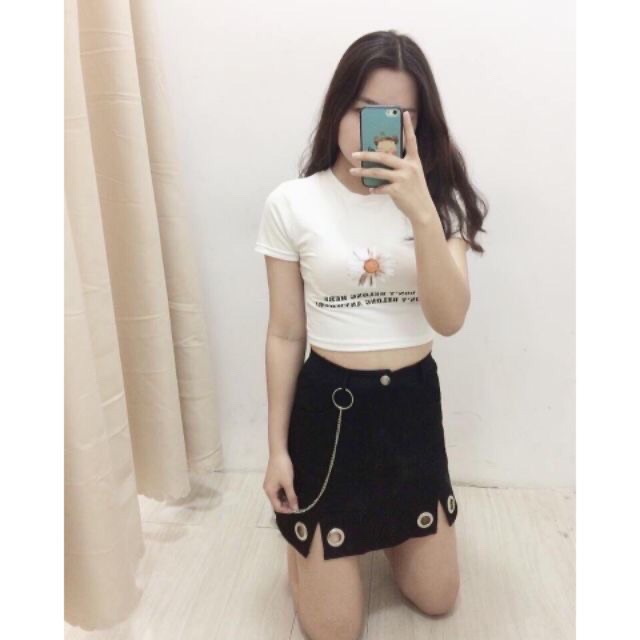 ÁO CROPTOP HOA CÚC