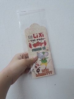 100 túi opp đựng lì xì nhiều size chọn lựa