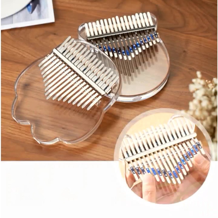 Đàn Kalimba 17 Phím, Đàn Kalimba Trong Suốt Hope Music Chính Hãng- Full Phụ Kiện
