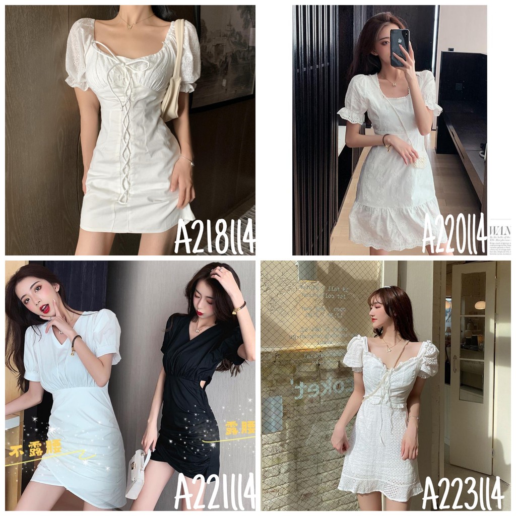 [Order] Đầm Trắng Tay Ngắn Thanh Lịch Bigsize