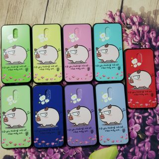 Ốp lưng Samsung J7 Plus viền dẻo lưng bóng hình chú heo ngộ nghĩnh dễ thương
