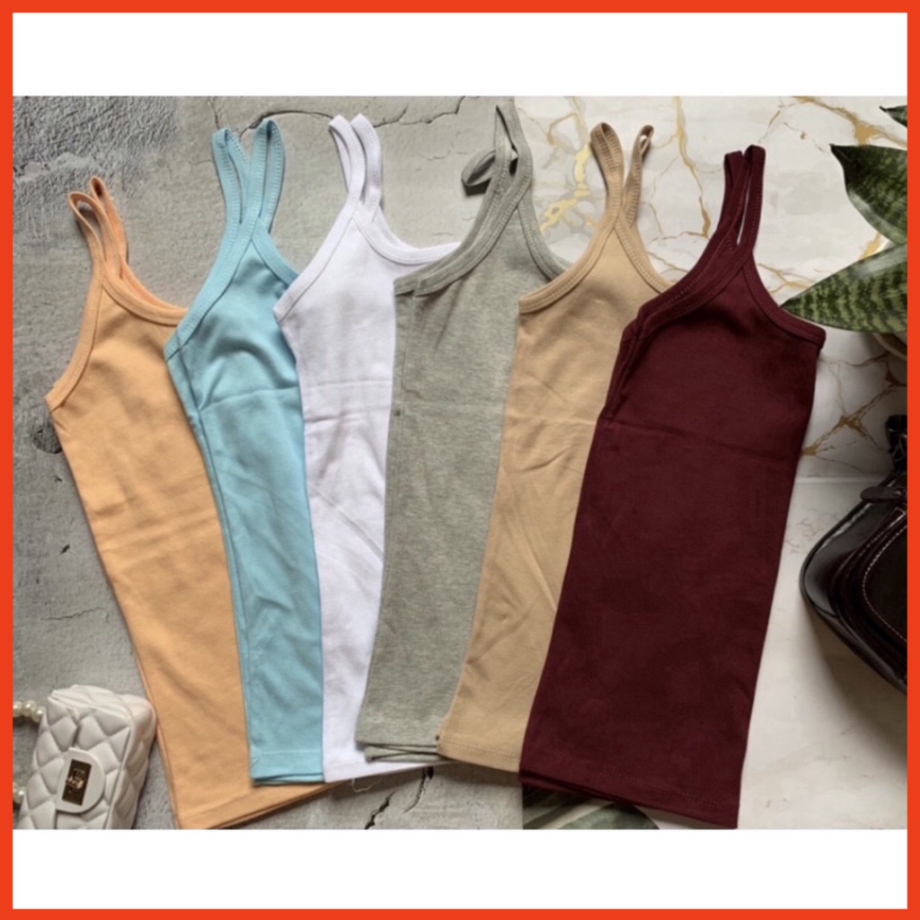 ÁO THUN NỮ HAI DÂY NỮ CHẤT VÃI COTTON MỀM MỊN CO GIẢN THOÁNG MÁT 38KG-52KG