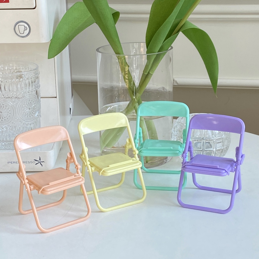 Ghế Xếp Để Bàn Có Thể Gấp Gọn Họa Tiết Hoạt Hình Phong Cách Hàn Quốc Xinh Xắn