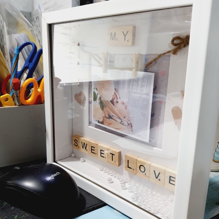 Khung 3D hộp sâu 3cm mặt khung bản 1.3cm, lòng 12*12, 15*20, 15*15, 20*20 , 20*30 chưa kèm trang trí