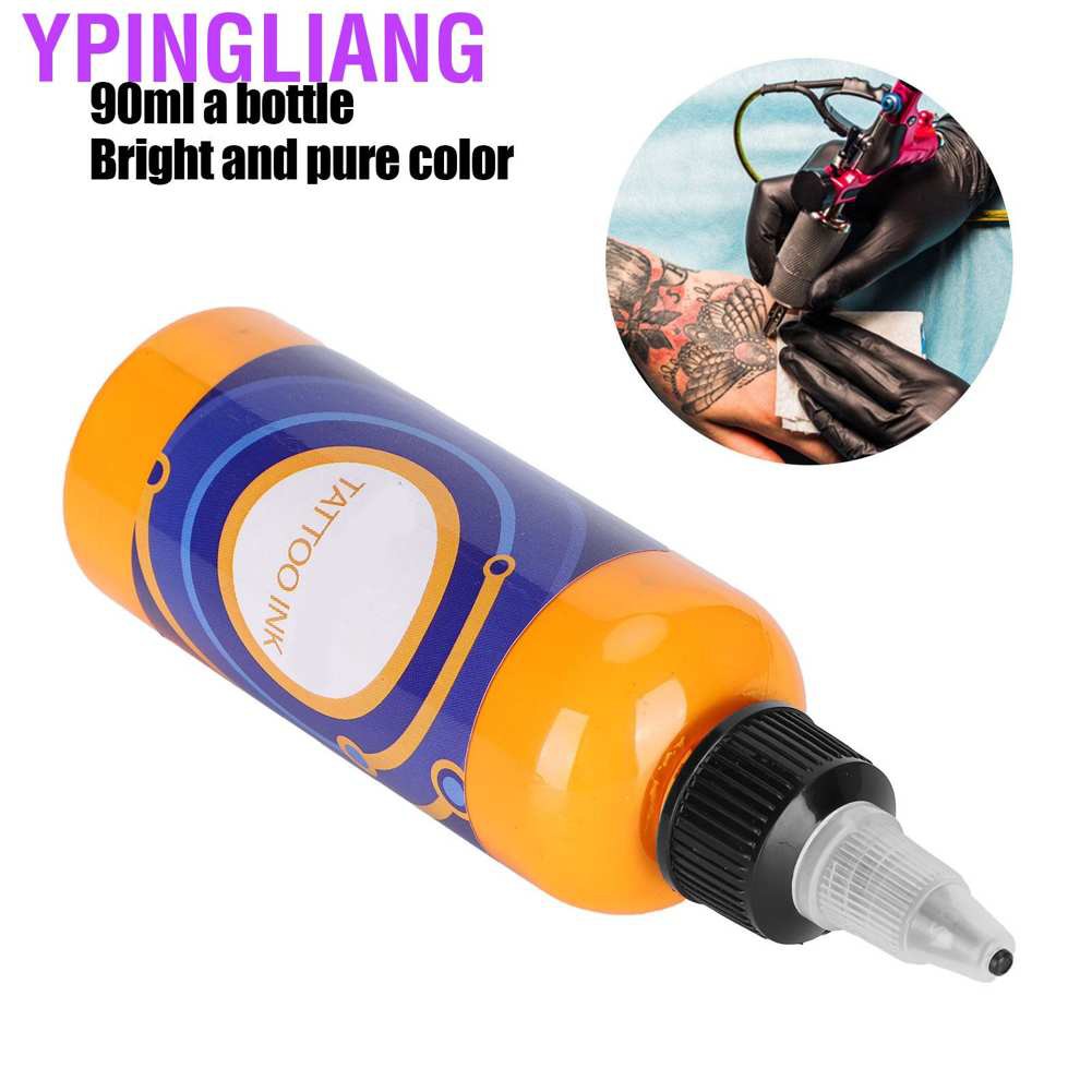 Ypingliang Professional Portable Fast Coloring Body Tattoo Pigment Long Lasting Ink 90ml