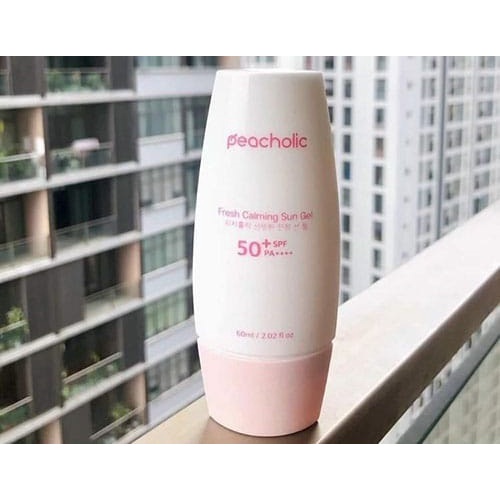 Kem Chống Nắng Peacholic Fresh Calming Sun Gel Nâng Tone 2-3 Lần, Dưỡng Trắng Sáng Da SPF 50+,PA++++ thể tích 60ml