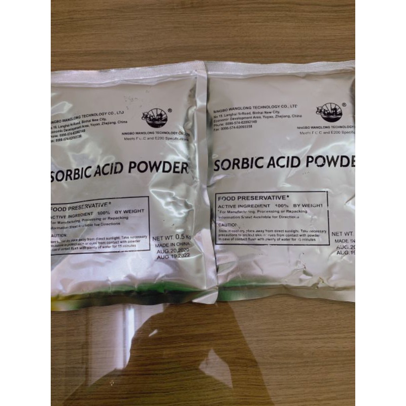 BỘT BẢO QUẢN THỰC PHẨM -SORBIC ACID PƠDER gói 500gr