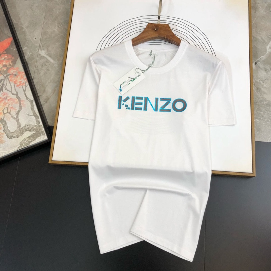 Áo Thun cotton Tay Ngắn Cổ Tròn In Chữ KENZO Phong Cách Thể Thao Thời Trang Xuân Hè 2022