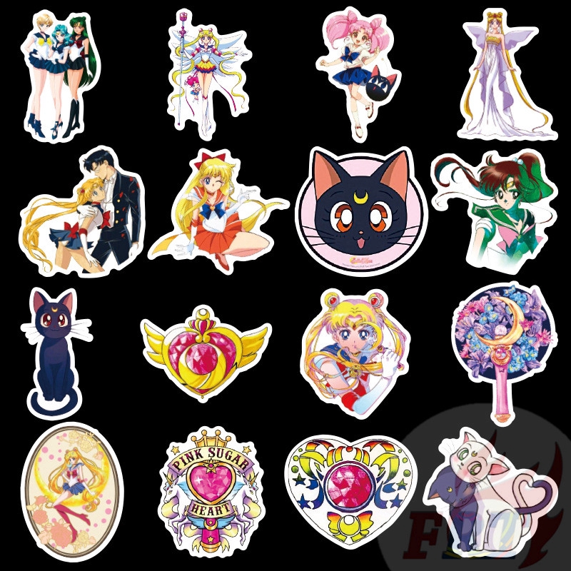 ❉ Sailor Moon - Series 03 Anime Stickers ❉ 50Pcs/Set DIY Fashion Luggage Laptop Skateboard Doodle Stickers