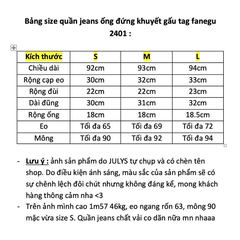 Quần jeans ống đứng khuyết gấu tag Fanegu 2401 (ảnh thật shop chụp kèm video)e