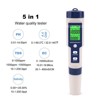 BÚT ĐO PH, MUỐI, NHIỆT ĐỘ, EC, TDS