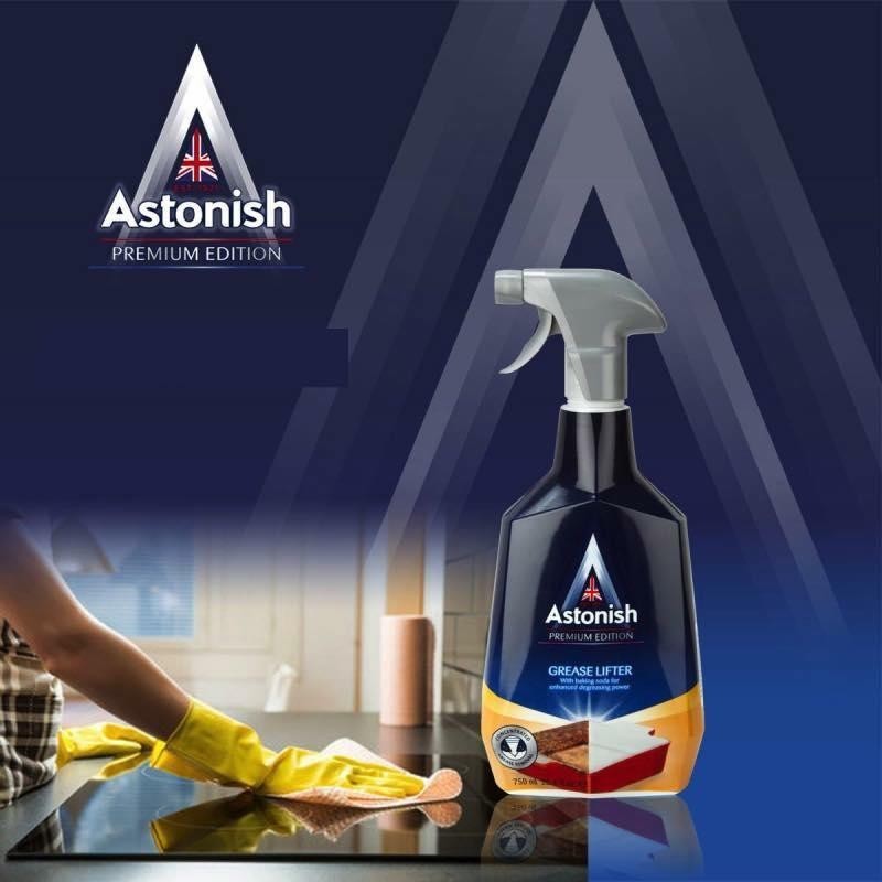 Bình xịt tẩy dầu mỡ đồ dùng phòng bếp và khu vực bếp Astonish C6750 750ml Anh Quốc