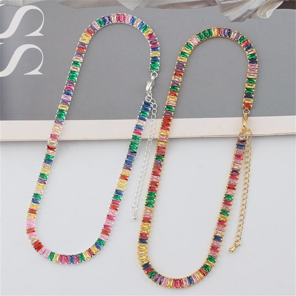 Me Ncecklace Phụ Nữ Đàn Ông Khảm|Dây Chuyền Chuỗi Xích Đính Kim Cương Giả Sang Trọng