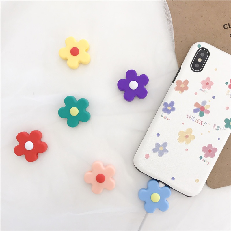 Phụ Kiện Bảo Vệ Dây Cáp Sạc Bằng Silicon Mini Màu Xanh Dương / Hồng / Xanh