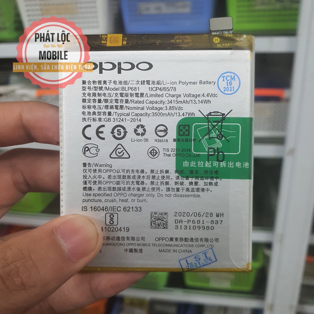 Pin Oppo F9 zin( Mã Pin BLP 691) chính hãng 3500 mAh, Bảo hành 6 tháng