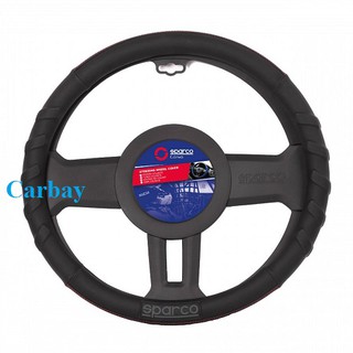 Bọc vô lăng Sparco SPC 1117BK (Đen chỉ đỏ)