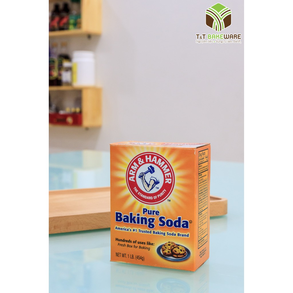 Muối nở Baking Soda Arm Harmer hộp 454G dùng làm bánh