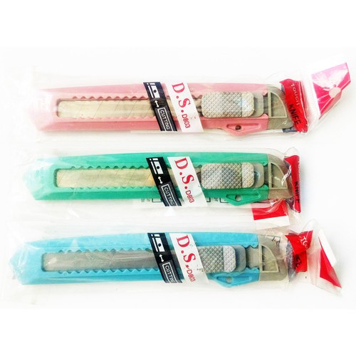 Dao rọc giấy lớn cầm tay lưỡi thép bản 18mm bén nhọn cán nhựa an toàn, dao rạch trổ gọt giấy cắt vải dấy thùng băng keo
