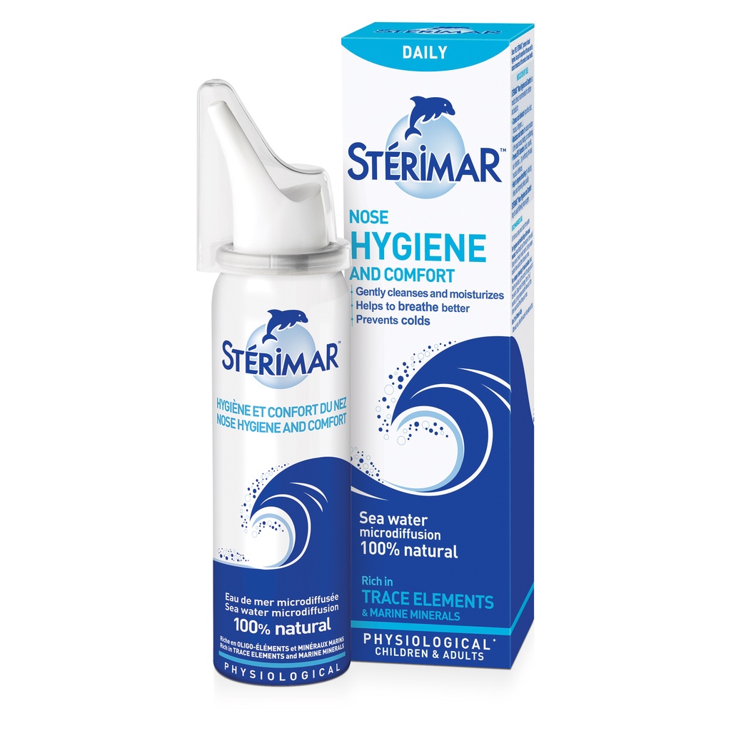 Xit mũi Sterimar cá heo - Sterimar Nose Hygiene And Comfort - Vệ sinh mũi hằng ngày chai 50ml